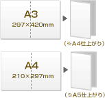 二つ折りリーフレット