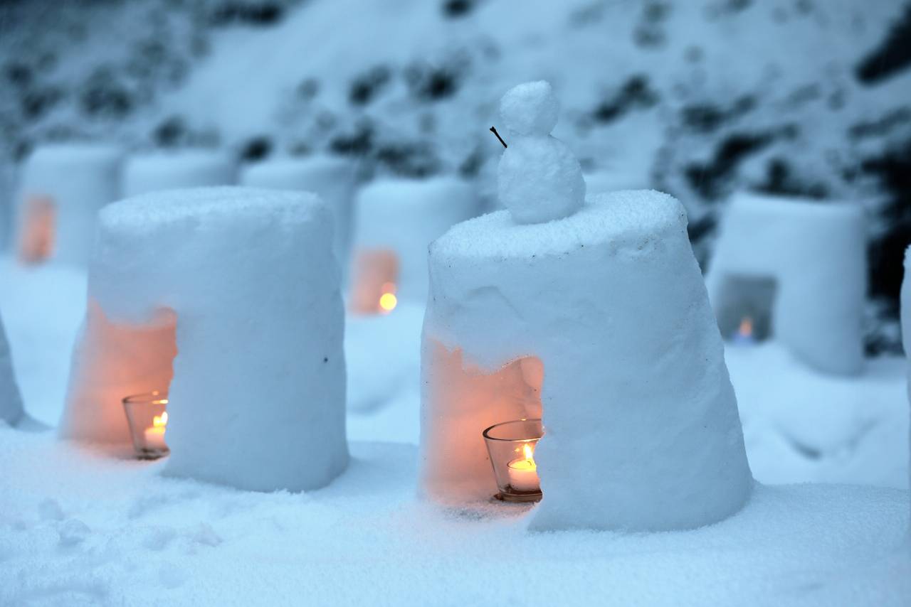 青根温泉、雪あかりまつり